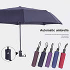 Portable Solid Color Ten-bone Fully Automatic Travel Umbrella Automatically Open And Close Compact Folding Weatherproof Umbrella - photo 2026