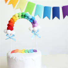 1pcs Rainbow Cloud Arch Cake Topper Wedding Decoration Cake Deocration Tools Birthday Party Decorations Kids Baking Accessories 2024 - buy cheap