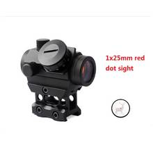 Mira telescópica óptica para Rifle de caza, visor táctico de punto rojo de 1x25MM con montaje de riel de 11/20mm, colimador para exteriores 2024 - compra barato