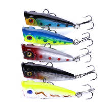 100pcs 5cm 5g Popper Fishing Lures Crankbait Top Water Fishing Wobblers wholesale 2024 - buy cheap