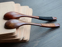Cucharas de madera para sopa, cucharas de madera para comer, mezclar y agitar la cocina, cuchara de mango largo con cocina de estilo japonés 2024 - compra barato