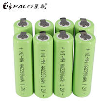 Аккумуляторная батарея PALO AA 1,2 в, перезаряжаемая никель-металл-гидридная батарея для электронной сигареты, фонарика, игрушек, разрядка 2024 - купить недорого