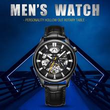 Ruimrelógio masculino, relógio mecânico 2020 miyota 82 s0 movimento, relógios automáticos, pulseira de couro transparente 2024 - compre barato