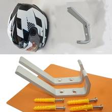 2x Metal Wall Mount Motorcycle Helmet Holder Hook Bags Keys Hanger Display Rack 2024 - buy cheap