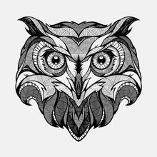 Personality Black and White Textured Owl Head Car Stickers Accessories Motorcycle Cover Scratches Waterproof PVC 11cm *11cm 2024 - buy cheap