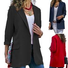 Women's Coats and Jackets Spring2022 Fashion Ladies Thin No Buttons Red Suit Blazer Oversize Casual Solid Outwear Female 3XL 2024 - buy cheap