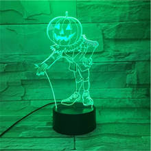 Lámpara LED de calabaza 3D para Halloween, luz nocturna colorida con USB, control remoto táctil, regalos para niños, 458 2024 - compra barato