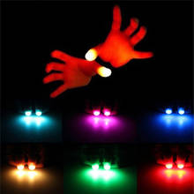 1 пара забавных новинка электронный светодиодный светильник Мигает Пальцы волшебный трюк реквизит для детей удивительные светящиеся игрушки для детей световой Декор подарок 2024 - купить недорого