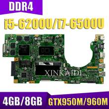 Xinkaidi para asus k501u k501ux k501uxm k501uq k501uw k501uwk loptop placa-mãe mian com 4 gb/8 gb i5/i7 cpu ddr4 slot de memória 2024 - compre barato