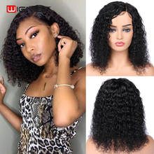 Wignee parte lateral encaracolado perucas de cabelo humano com o cabelo do bebê para preto/branco mulheres preplucked brasileiro remy cabelo suíço laço peruca humana 2024 - compre barato