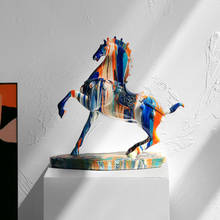 Estatueta de arte grafite-arte criativa nórdica, 35cm, escultura de cavalo fino, estátua de animal, acessórios de decoração de casa, estatueta de arte moderna 2024 - compre barato
