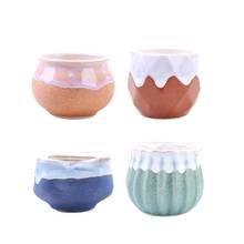 4Pcs Creative Flower Pot Cylinder Pot Ceramic Desktop Decorations Plants Succulent Potted Holder for Home Garden (Color random) 2024 - buy cheap