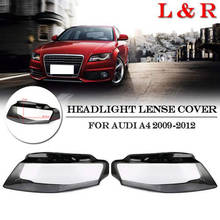 1Pair Front Left&Right Car Headlight Lens Light Cover For  A4 B8 2008-2012 2024 - buy cheap