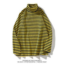 High Quality 2020 Autumn Spring Fashion Oversize Striped Tshirt Men's Long Sleeve Casual O Neck T-Shirt For Man TOP TEES 2024 - buy cheap