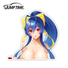 Jump Time 13cm x 12.6cm PEEK BIG HEAD Sexy Anime BlazBlue Decal Vinyl Sticker Car Truck Window Waifu Stickers Car Covers 2024 - buy cheap