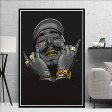 Póster e impresiones de Arte de estrella de cantante de música, rapero de Hip Hop Malone, cuadro de pared en lienzo para decoración del hogar y sala de estar, nuevo Post 2024 - compra barato