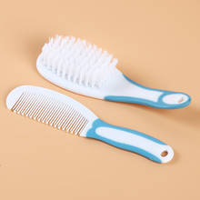 Baby Loves 2pcs Portable Soft Newborn Baby Hair Brush Comb Hairbrush Sets Head Massager Kids Caring Products 2024 - купить недорого