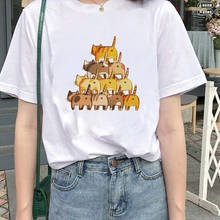 Women's T-shirt Cute Cat Print Short Sleeve Harajuku Graphic T-shirt Top Casual Tee Top Cartoon T-shirt Female dropshipping 2024 - buy cheap