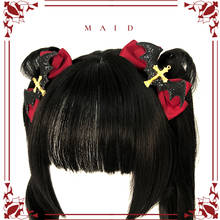 Lolita-pinza lateral para el cabello, accesorio para el cabello con lazo de murciélago Multicolor japonés, accesorio para el cabello con bonito lazo, tocado, adornos para el cabello, Cosplay 2024 - compra barato