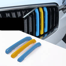 10 комплектов ABS, Швеция, синий, желтый, синий, накладка на раму для автомобильного гриля, синий, синий, красный, накладка на головку автомобиля, Пряжка для 2018 ~ 2020 Volvo XC60 2024 - купить недорого