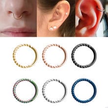 Piercing de acero inoxidable para el tabique, para la nariz y la ceja aro giratorio, segmento de cartílago, joyería de Hélice para la oreja, 16G, 1 unidad 2024 - compra barato