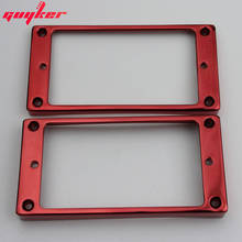 2Pcs Red Pickup Mounting Rings for Humbucker Metal Bridge and Neck Pickups Cover Frame Curved Set Replacement Electric Guitar 2024 - buy cheap