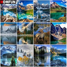 HOMFUN Diamond Painting Full Square/Round Diamond "Waterfall scenery" Pattern Embroidery Cross Stitch 5D Rhinestone Painting 2024 - buy cheap