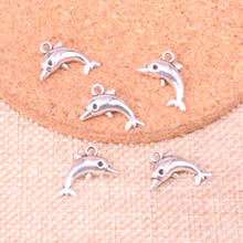 74 Uds. De dijes de delfín, colgante de aleación de Zinc para collar, pendiente, pulsera, joyería artesanal hecha a mano 18*11mm 2024 - compra barato