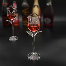 Copa de vino tinto de lujo, Copas de cóctel de vino con forma de flor rosa, copa de vino P de 100ml 2024 - compra barato