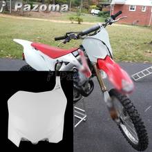 Motorbike MX Racing Bikes Motocross Plastic Front Number Plates White Name Plate For Honda CRF250R 2010-2013 CRF450R 2009-2012 2024 - buy cheap