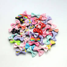 100pcs/ Lot Hair Accessories Small hair clips for girls Mini 3cm Bow Sweet Printing Baby Girl Kids Hairpins Children Barrette 2024 - buy cheap