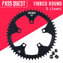 PASS QUEST 110BCD 5 paw Round Narrow Wide Chainring Road Bike ChainWheel 42T 44T 46T 48T 50T 52T Crankset Tooth For 3550 APEX 2024 - buy cheap