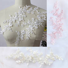 Free Shipping 5Pairs Delicate Embroidered Lace Applique Lace Trim Dress DIY Lace Accessories 2024 - buy cheap