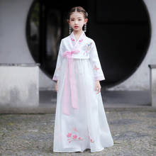 H2502 Antiga Menina Vestido Crianças Fadas Hanfu Dinastia Tang China Trajes Bebê Chinês Tradicional Crianças Princesa Roupas de Verão 2024 - compre barato