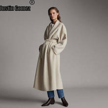 Winter Long Coat Female Wool Coat Women Solid  Women New Autumn Belt Long Loose Fashion Coat Women Commuter 2024 - buy cheap