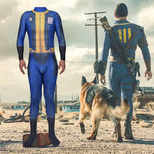 Adult Kids Game Fallout 4 Vault Suit Cosplay Costume Zentai Halloween Party Bodysuit Suit Jumpsuits 2024 - buy cheap