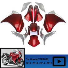 Kit de carenado de plástico ABS para motocicleta, cubierta de pintura en aerosol para HONDA VFR1200, rojo, 2012, 2013, 2014 -2015 2024 - compra barato