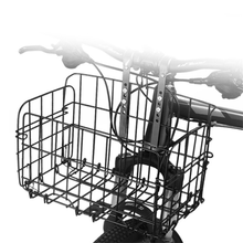 Cesta de bicicleta de metal preto durável, cesta para bicicleta elétrica, cesta para vegetais, acessórios de ciclismo 2024 - compre barato