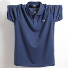 Высокое качество 95% хлопок мужская рубашка поло с коротким рукавом дышащие футболки Брендовые повседневные бизнес рубашки поло плюс размер 5XL 6XL 2024 - купить недорого