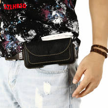 Insert card Belt Waist Bag business Genuine Leather Case for Vivo X27 Pro X21 X20 Plus X9s Plus X9L X6S X7 X9 High quality Cover 2024 - buy cheap