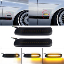 2 шт., динамический Боковой габаритный фонарь для BMW, светодиодный указатель поворота, боковой повторитель, автомобильный боковой фонарь, подходит для BMW E46, автомобильный Стайлинг 2024 - купить недорого