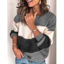 Suéter de leopardo de Mohair para mujer, jersey de talla grande, de punto, de alta calidad, Otoño e Invierno 2024 - compra barato