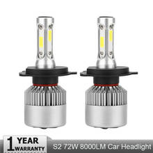 2Pcs 6500K 12V H4 H7 H13 H11 H1 9005 9006 H3 9004 9007 9012 5202 Car LED Headlight Bulbs 72W 8000LM Car LED Headlamp Bulb 2024 - buy cheap