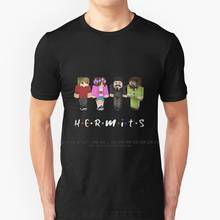 Hermit Friends T Shirt 100% Pure Cotton Big Size Grian Iskall Mumbo Stressmonster Hermit Gaming Mumbo Jumbo Youtube Election 2024 - buy cheap