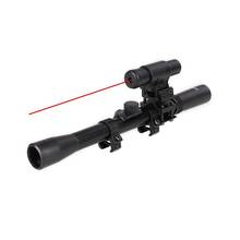 Tactical 4x20 Rifle Optics Scope Riflescope with Red Dot Laser Sight and 11mm Rail Mounts 2024 - buy cheap