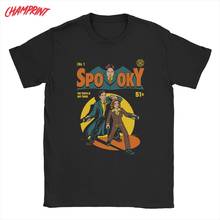 Camiseta masculina spooky the x arquivos, camiseta de algodão puro de alienígena, camiseta de manga curta com gola redonda, camisetas originais 2024 - compre barato