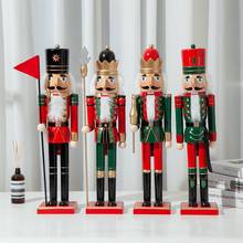 Christmas Nutcracker Red And White Series King Soldier Wooden Puppets Wedding, Birthday Ornaments Children's Puppet Toy 50/38CM 2024 - buy cheap