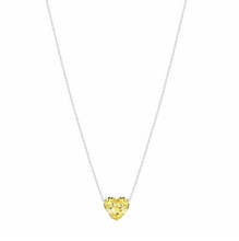 New Fashion Zircon Cz Heart Necklace ,925 Silver Pink Yellow White Glass Crystal Love Pendant Choker Luxury Brand Jewelry 2024 - buy cheap
