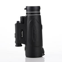 50x60 preto bak4 prisma monocular telescópio portátil de alta potência visão noturna à prova dwaterproof água para caminhadas ao ar livre relógio viagem 2024 - compre barato
