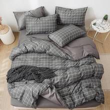 AB side bedding set Pure cotton Noctilucent plaid striped red heart Patterns Bed sheet quilt cover pillowcase 3/4pcs 2024 - buy cheap